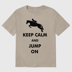 Мужская футболка оверсайз Keep Calm & Jump On
