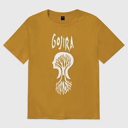 Футболка оверсайз мужская Gojira, цвет: горчичный
