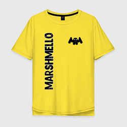 Футболка оверсайз мужская Marshmello Style, цвет: желтый