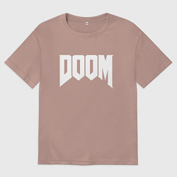 Футболка оверсайз мужская DOOM, цвет: пыльно-розовый