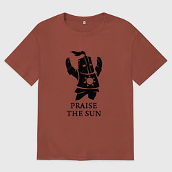 Футболка оверсайз мужская Praise the Sun, цвет: кирпичный