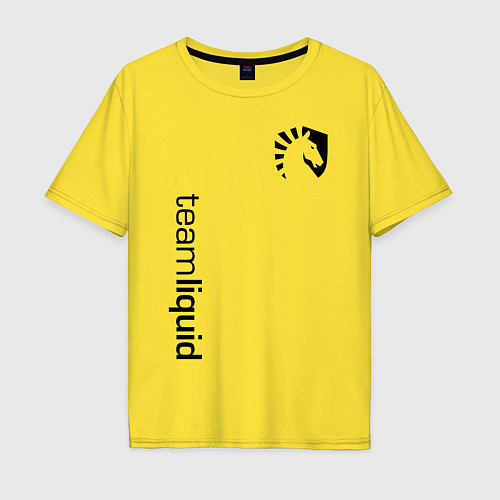Мужская футболка оверсайз TEAM LIQUID / Желтый – фото 1