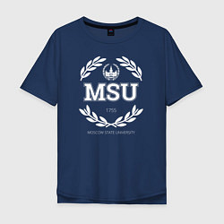 Футболка оверсайз мужская MSU, цвет: тёмно-синий