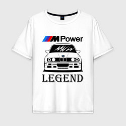 Мужская футболка оверсайз BMW Power LEGEND