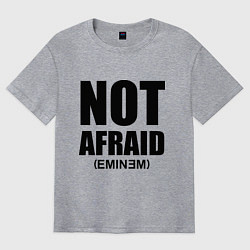 Футболка оверсайз мужская Not Afraid, цвет: меланж