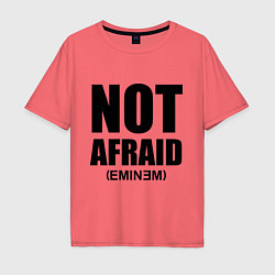 Футболка оверсайз мужская Not Afraid, цвет: коралловый