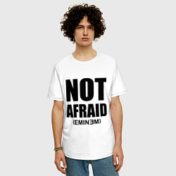 Футболка оверсайз мужская Not Afraid, цвет: белый — фото 2