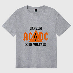 Футболка оверсайз мужская AC/DC: High Voltage, цвет: меланж