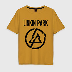 Футболка оверсайз мужская Linkin Park, цвет: горчичный
