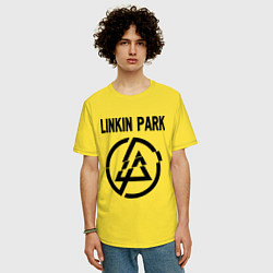 Футболка оверсайз мужская Linkin Park цвета желтый — фото 2