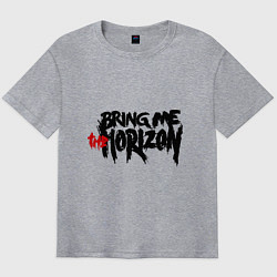 Футболка оверсайз мужская Bring me the horizon, цвет: меланж