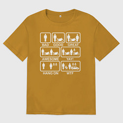 Мужская футболка оверсайз Жизнь мотоциклиста