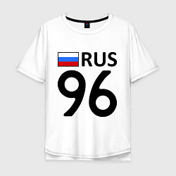 Футболка оверсайз мужская RUS 96, цвет: белый
