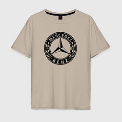 Футболка оверсайз мужская MERCEDES-BENZ: Classic, цвет: миндальный
