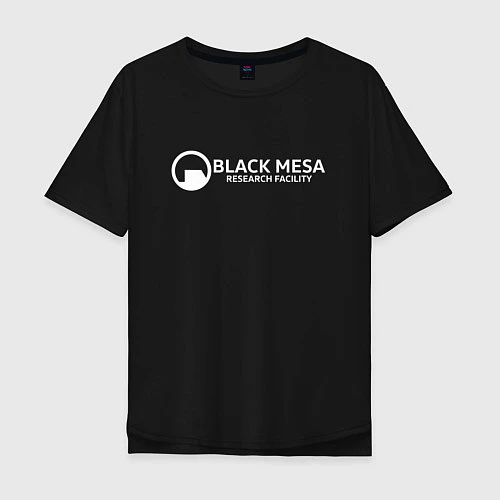 Мужская футболка оверсайз Black Mesa: Research Facility / Черный – фото 1