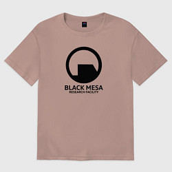 Мужская футболка оверсайз Black Mesa: Research Facility