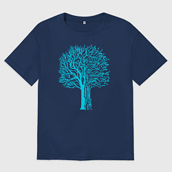 Мужская футболка оверсайз Cyberpunk 2077: Blue Tree