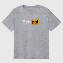 Мужская футболка оверсайз Senpai: Pornhub Style