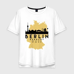 Футболка оверсайз мужская Берлин - Германия, цвет: белый