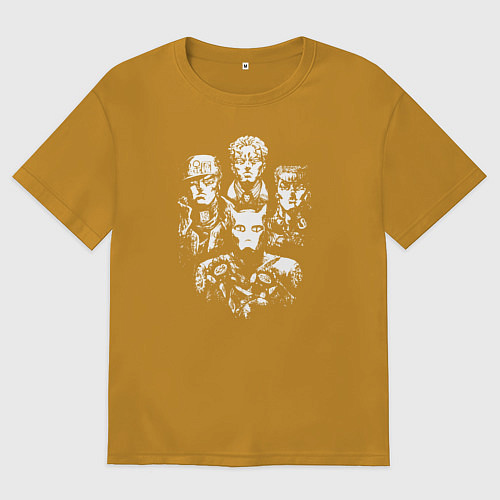 Мужская футболка оверсайз JoJo / Горчичный – фото 1