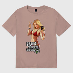 Мужская футболка оверсайз GTA V: Selfie