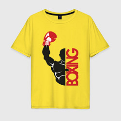 Футболка оверсайз мужская Boxing, цвет: желтый