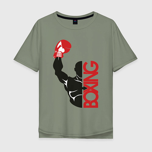 Мужская футболка оверсайз Boxing / Авокадо – фото 1