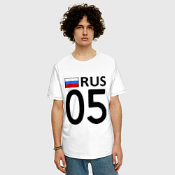 Футболка оверсайз мужская RUS 05, цвет: белый — фото 2