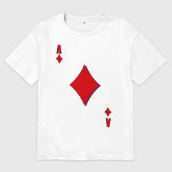 Футболка оверсайз мужская Бубновый туз, цвет: белый