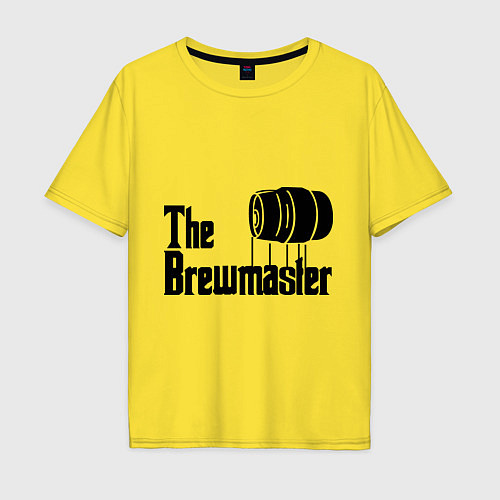 Мужская футболка оверсайз The brewmaster / Желтый – фото 1