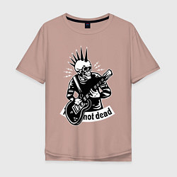 Мужская футболка оверсайз Punks not dead - motto