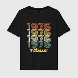 Футболка оверсайз мужская 1976 Classic, цвет: черный