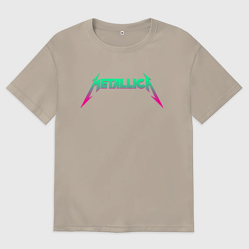 Мужская футболка оверсайз METALLICA / Миндальный – фото 1