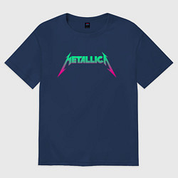 Футболка оверсайз мужская METALLICA, цвет: тёмно-синий