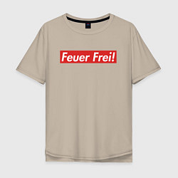 Футболка оверсайз мужская Feuer Frei!, цвет: миндальный