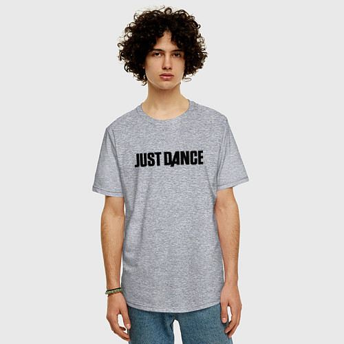 Мужская футболка оверсайз JUST DANCE / Меланж – фото 3