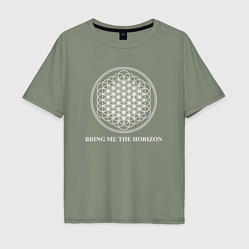 Мужская футболка оверсайз BRING ME THE HORIZON / Авокадо – фото 1