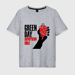 Футболка оверсайз мужская Green Day: American idiot, цвет: меланж