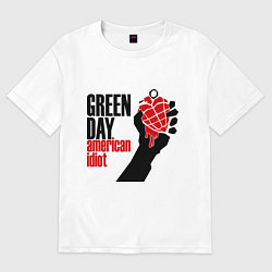 Футболка оверсайз мужская Green Day: American idiot, цвет: белый