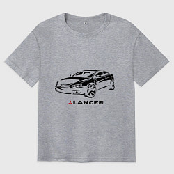 Мужская футболка оверсайз Mitsubishi lancer
