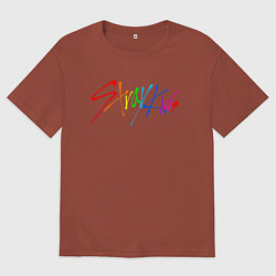 Мужская футболка оверсайз STRAY KIDS АВТОГРАФЫ