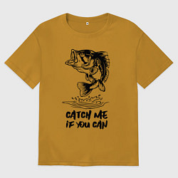 Мужская футболка оверсайз Catch me if you can