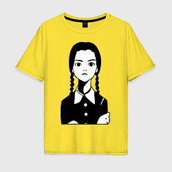 Футболка оверсайз мужская Wednesday Addams, цвет: желтый