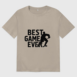 Мужская футболка оверсайз Hockey - best game