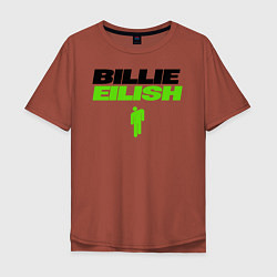 Футболка оверсайз мужская Billie Eilish: Bellyache, цвет: кирпичный