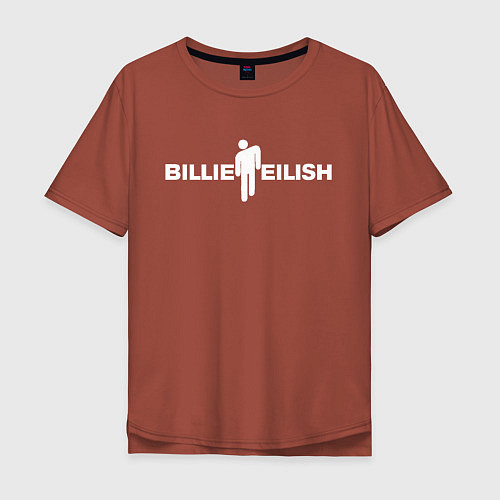 Мужская футболка оверсайз BILLIE EILISH: Black Fashion / Кирпичный – фото 1