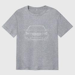 Футболка оверсайз мужская BMW E60, цвет: меланж