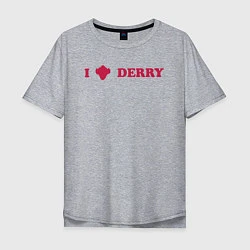 Футболка оверсайз мужская I love Derry, цвет: меланж