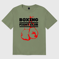 Футболка оверсайз мужская Boxing Fight club in Russia, цвет: авокадо