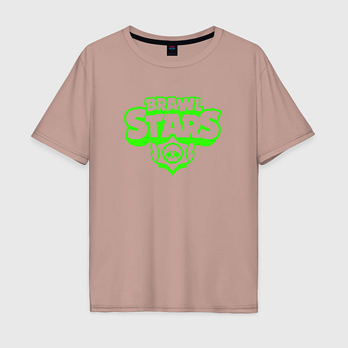 Мужская футболка оверсайз BRAWL STARS / Пыльно-розовый – фото 1